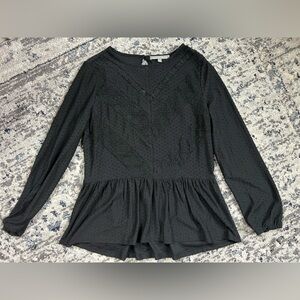 Daniel Rainn Lace Peplum Top